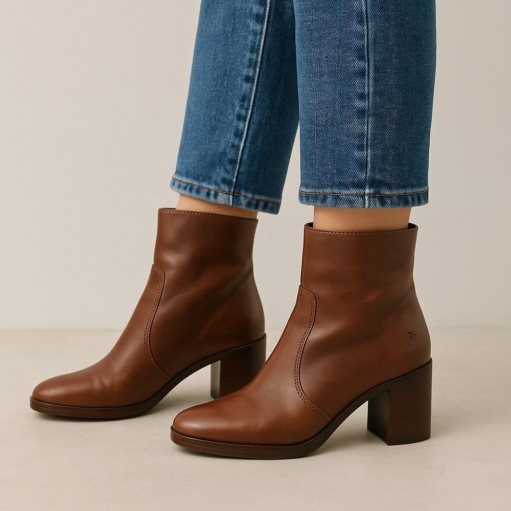 Frye Joan Campus Boot in size 8 Brown Leather - Picture 3 of 9
